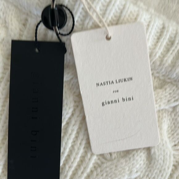 Gianni Bini Olga Cableknit Mini Skirt Size Large, Ivory, Nwt - Picture 5 of 7